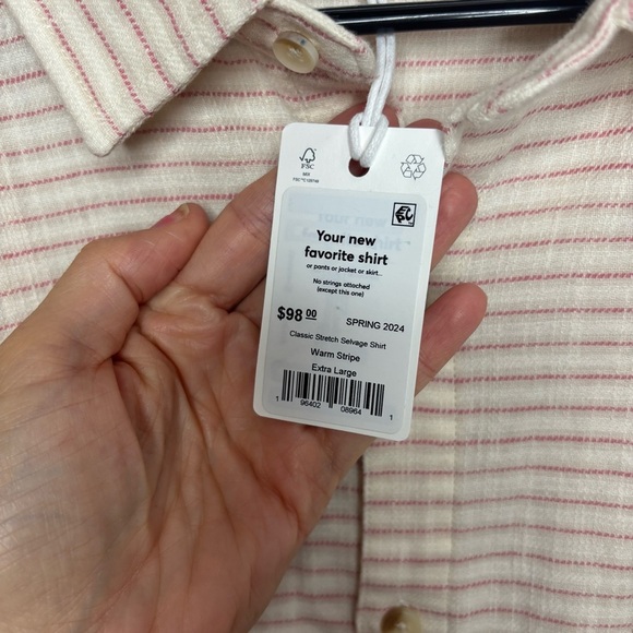 NWT Men's Marine Layer Striped Shirt - Picture 4 of 6